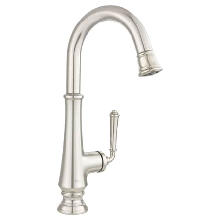 American Standard Delancey 1-Handle Pull-Down Bar Faucet, Polished Nickel 4279410.013